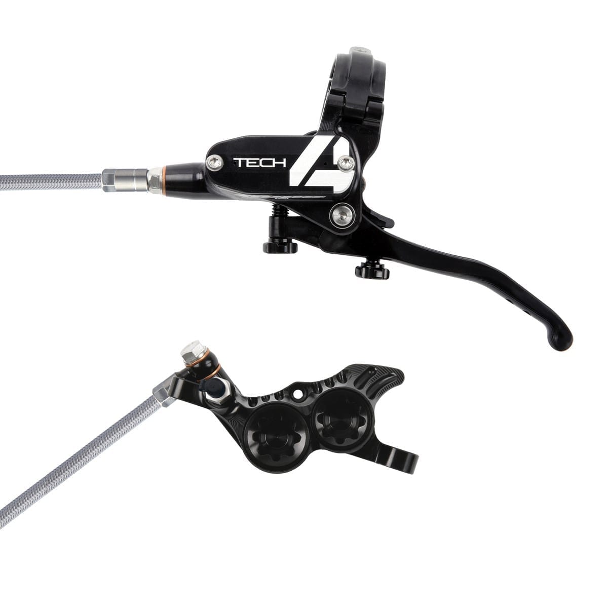 Paar Bremsen HOPE TECH 4 V4 Durite Aviation Schwarz