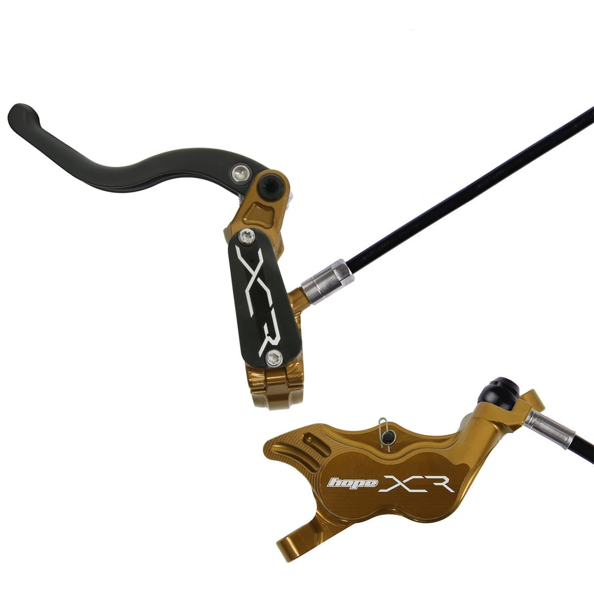 Paar Bremsen HOPE XCR PRO E4 ohne Scheibe Bronze