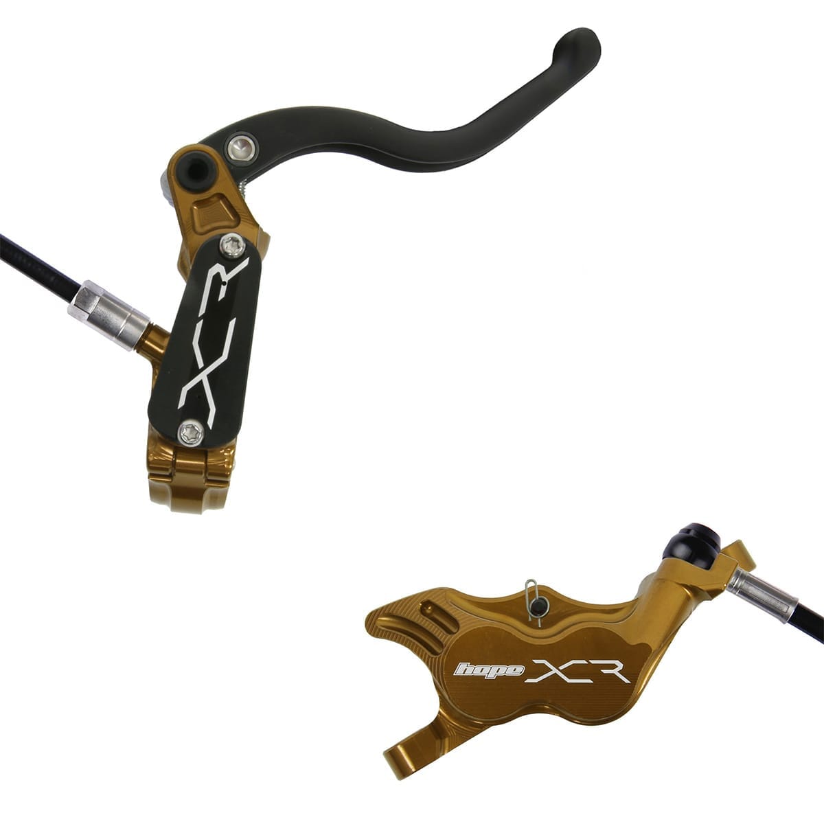 Paar Bremsen HOPE XCR PRO E4 ohne Scheibe Bronze