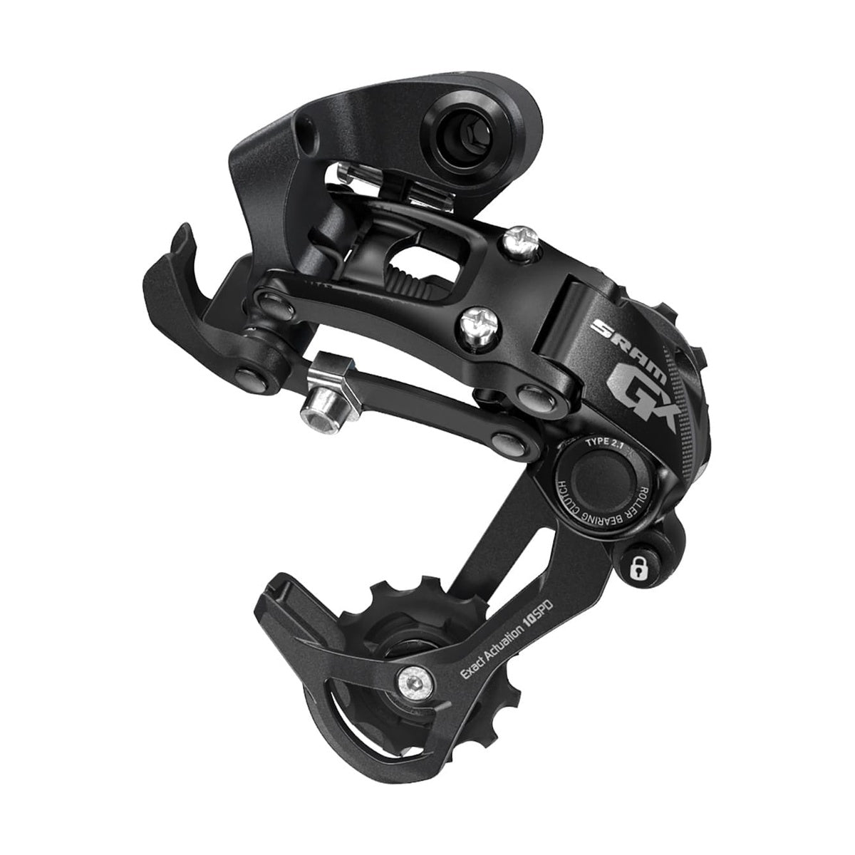 Hinteres Schaltwerk SRAM GX TYPE 2.1 10-fach Langer Käfig Schwarz