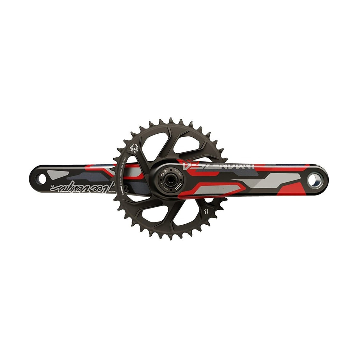 Kurbelsatz 11/12V TRUVATIV DESCENDANT TLD EAGLE ALL DH DUB83 Rot Carbon