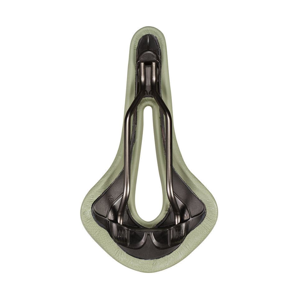 Selle SAN MARCO ALLROAD SUPERCONFORT OPEN-FIT RACING L3 Largeur 146mm Rails Acier Xsilite Vert Sauge