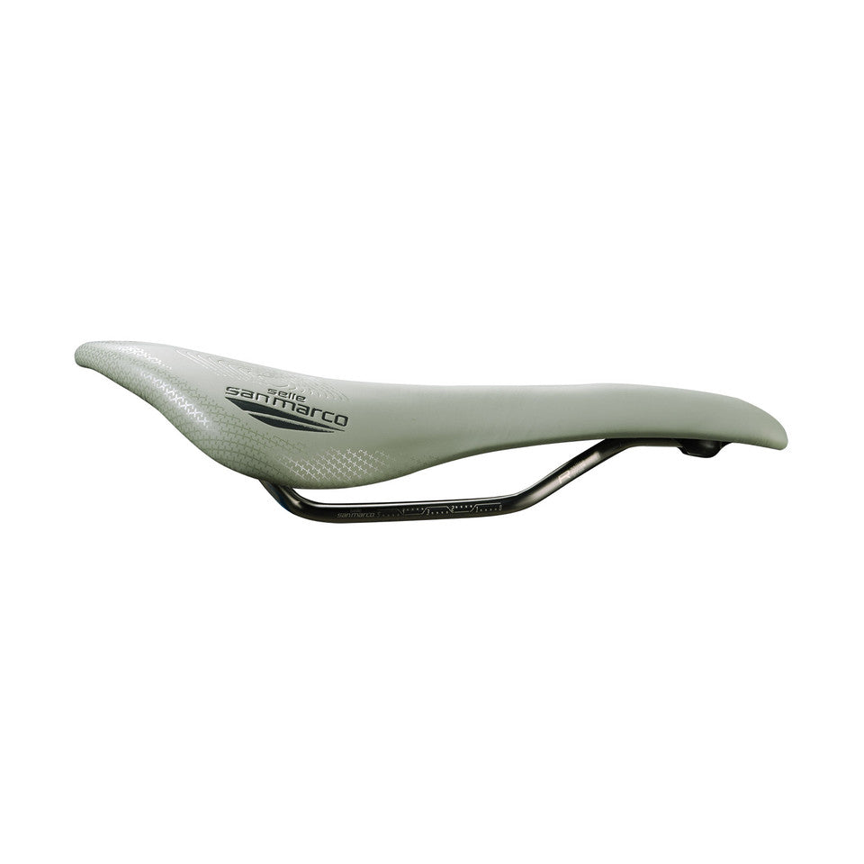Selle SAN MARCO ALLROAD SUPERCONFORT OPEN-FIT RACING L3 Largeur 146mm Rails Acier Xsilite Vert Sauge