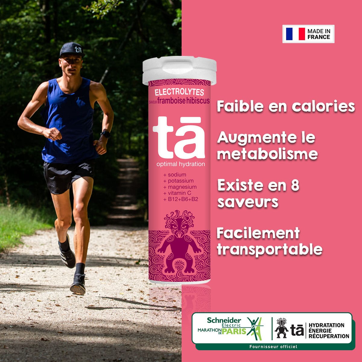 TA ENERGY Energy Drink (12 Pellets Tube) Himbeere Hibiskus