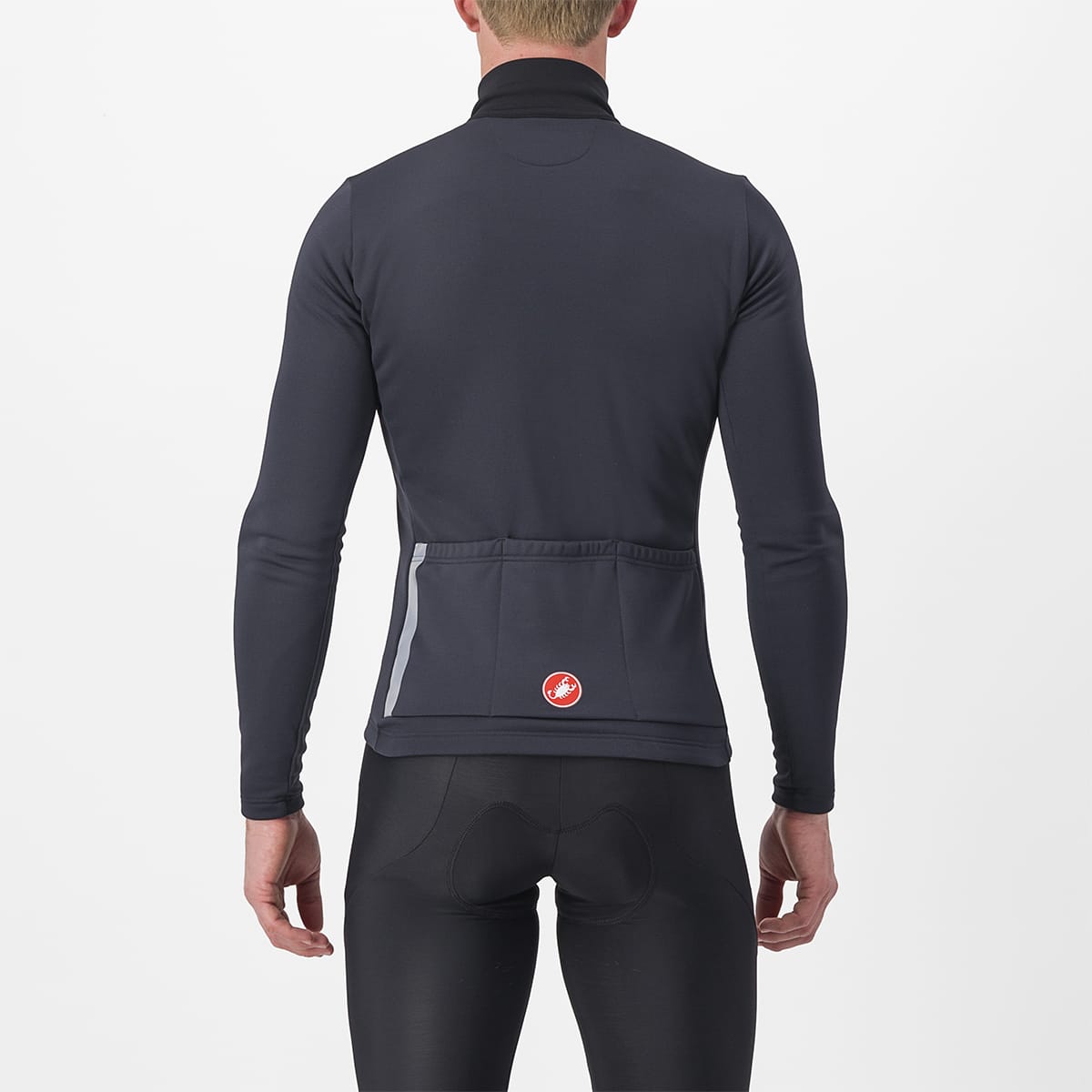 Trikot CASTELLI ENTRATA THERMAL Langarm Schwarz/Rot