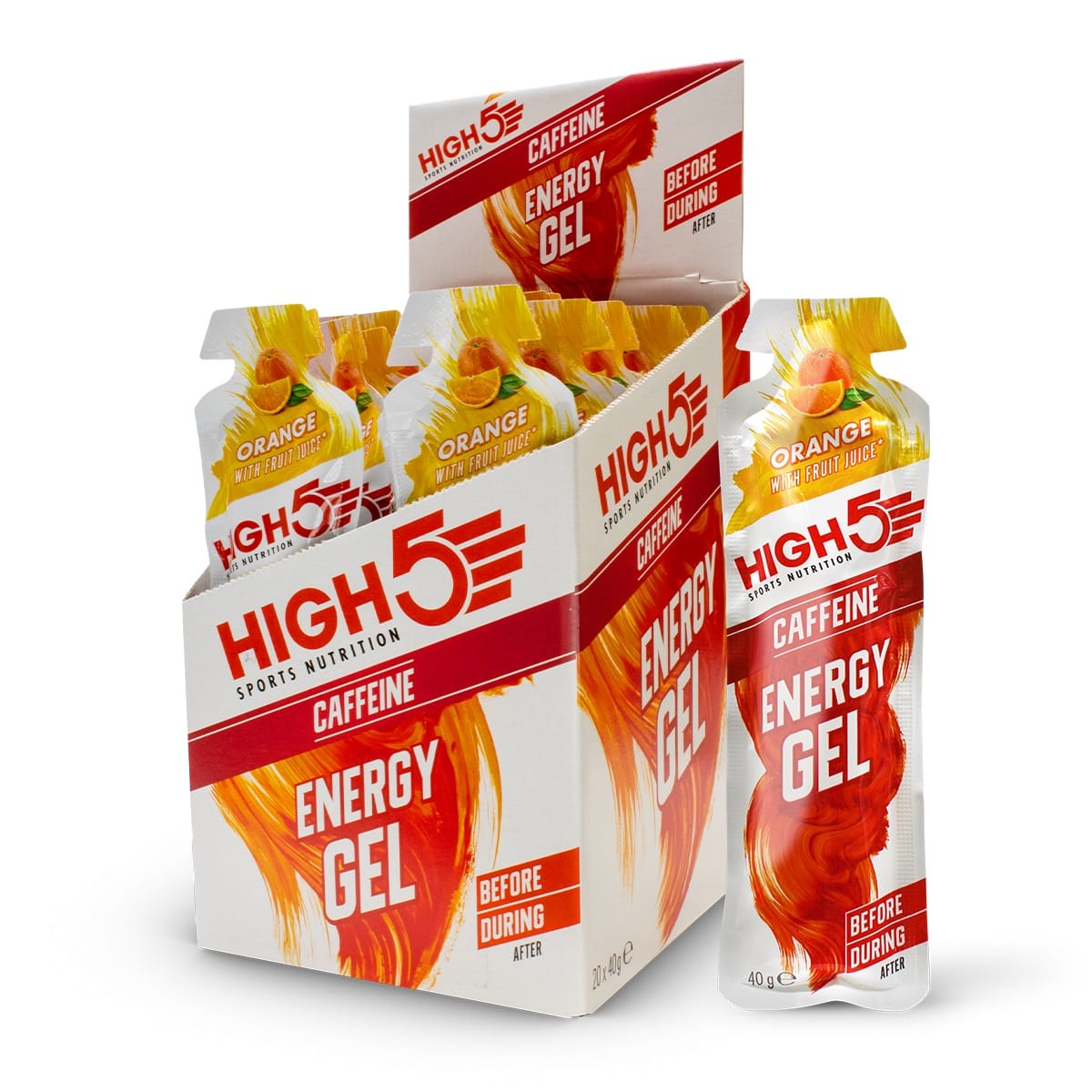 Energy Gel HIGH5 ENERGY GEL Koffein (40g) Orange