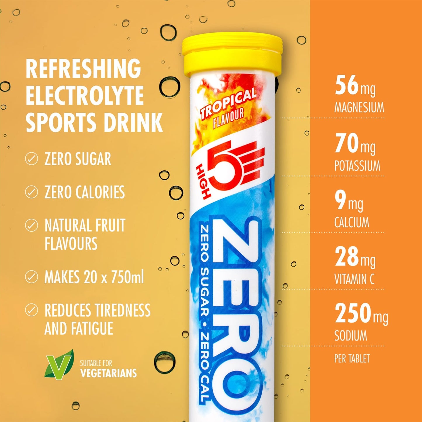 HIGH5 ZERO Elektrolyt-Hydratation (20 Tabletten) Tropical