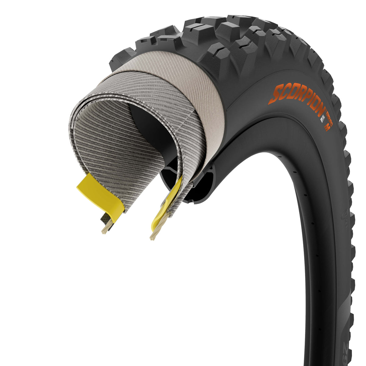 PIRELLI SCORPION ENDURO M COLOUR EDITION Reifen 29x2.40 HardWall Tubeless Ready Faltreifen Schwarz/Orange
