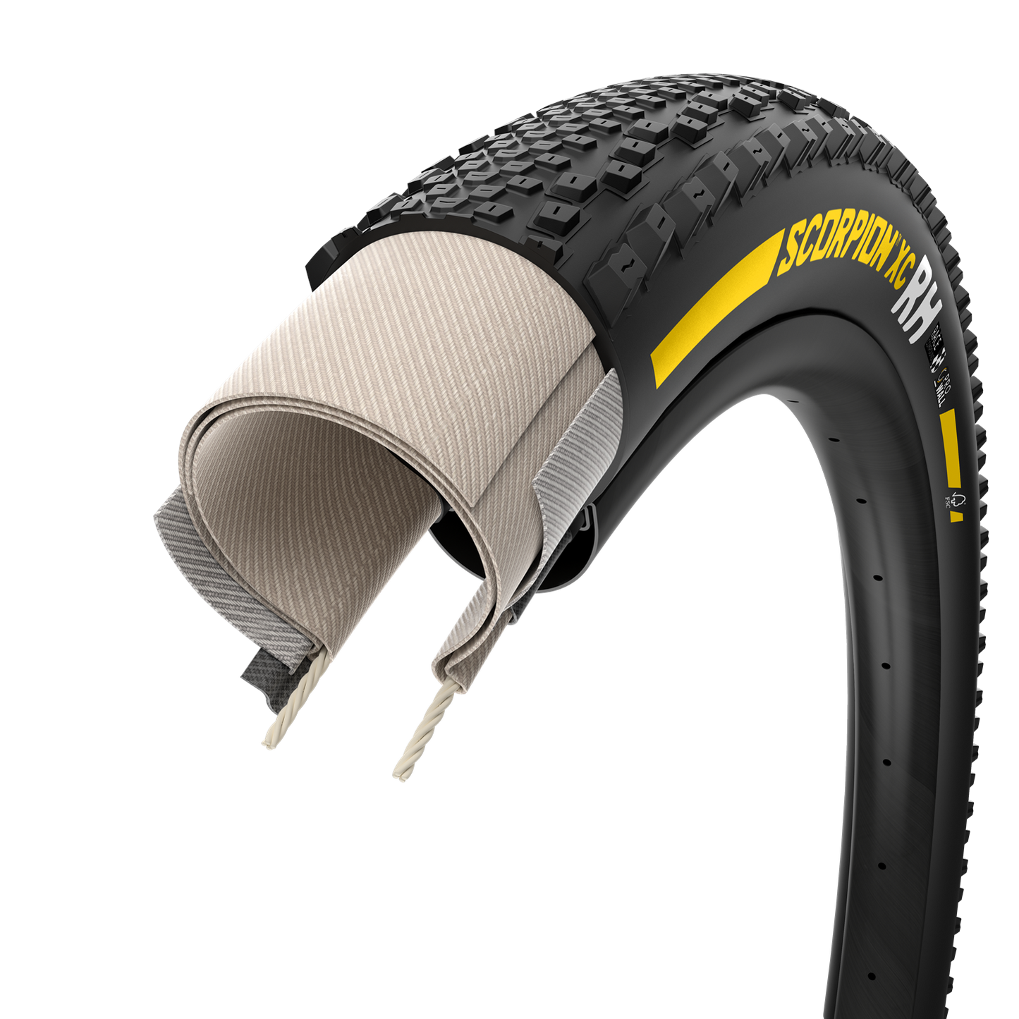 Reifen PIRELLI SCORPION RACE XC RH ProWall 29x2.40 Tubeless Ready Weich Gelb Team Edition