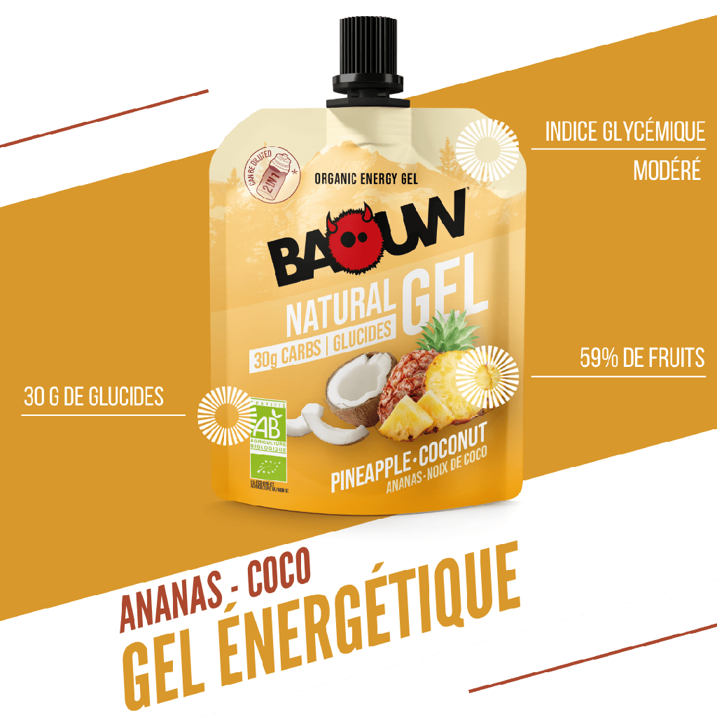 Gel Énergétique BAOUW BIO Ananas/Noix de Coco (85g)