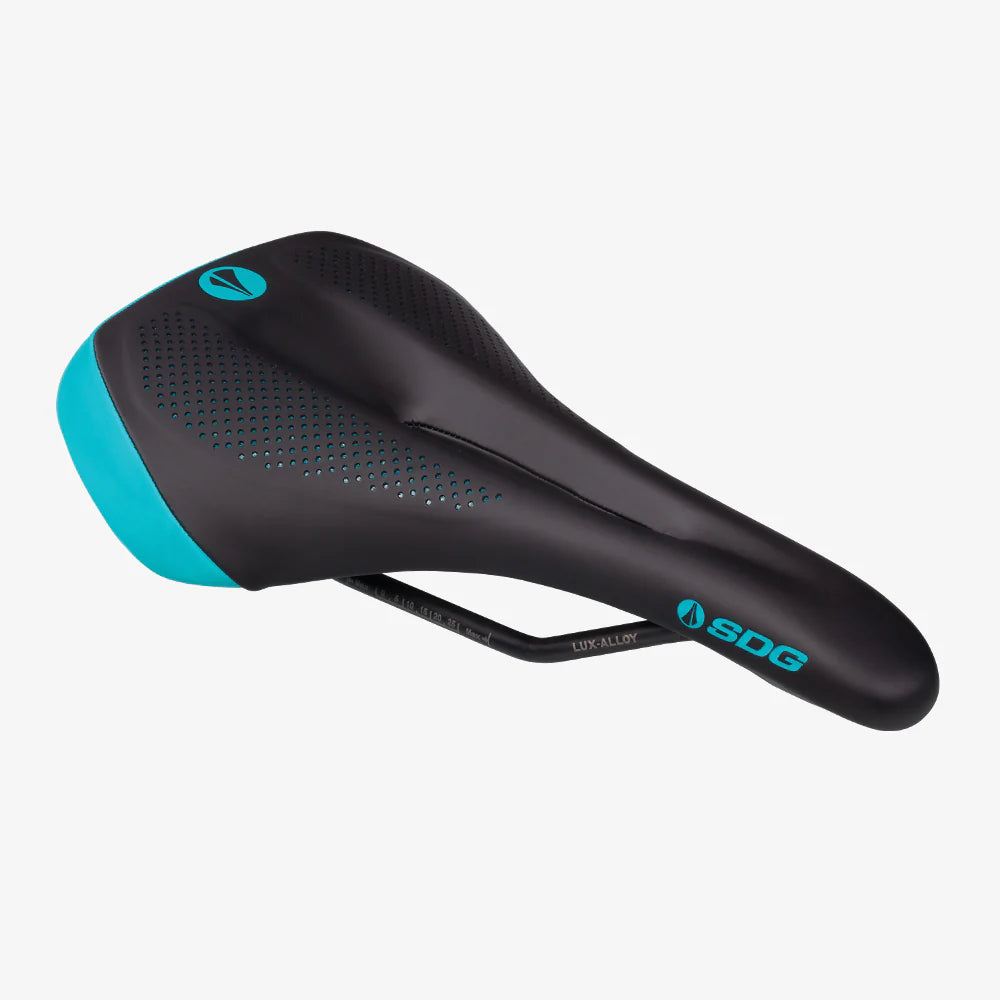 Selle SDG ALLURE V2 Femme-Rails Lux-Alloy Schwarz/Türkis