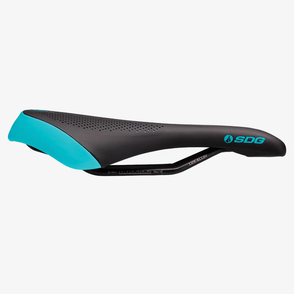 Selle SDG ALLURE V2 Femme-Rails Lux-Alloy Schwarz/Türkis