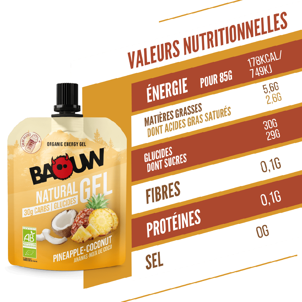 BAOUW BIO Energy Gel Ananas/Kokosnuss (85g)