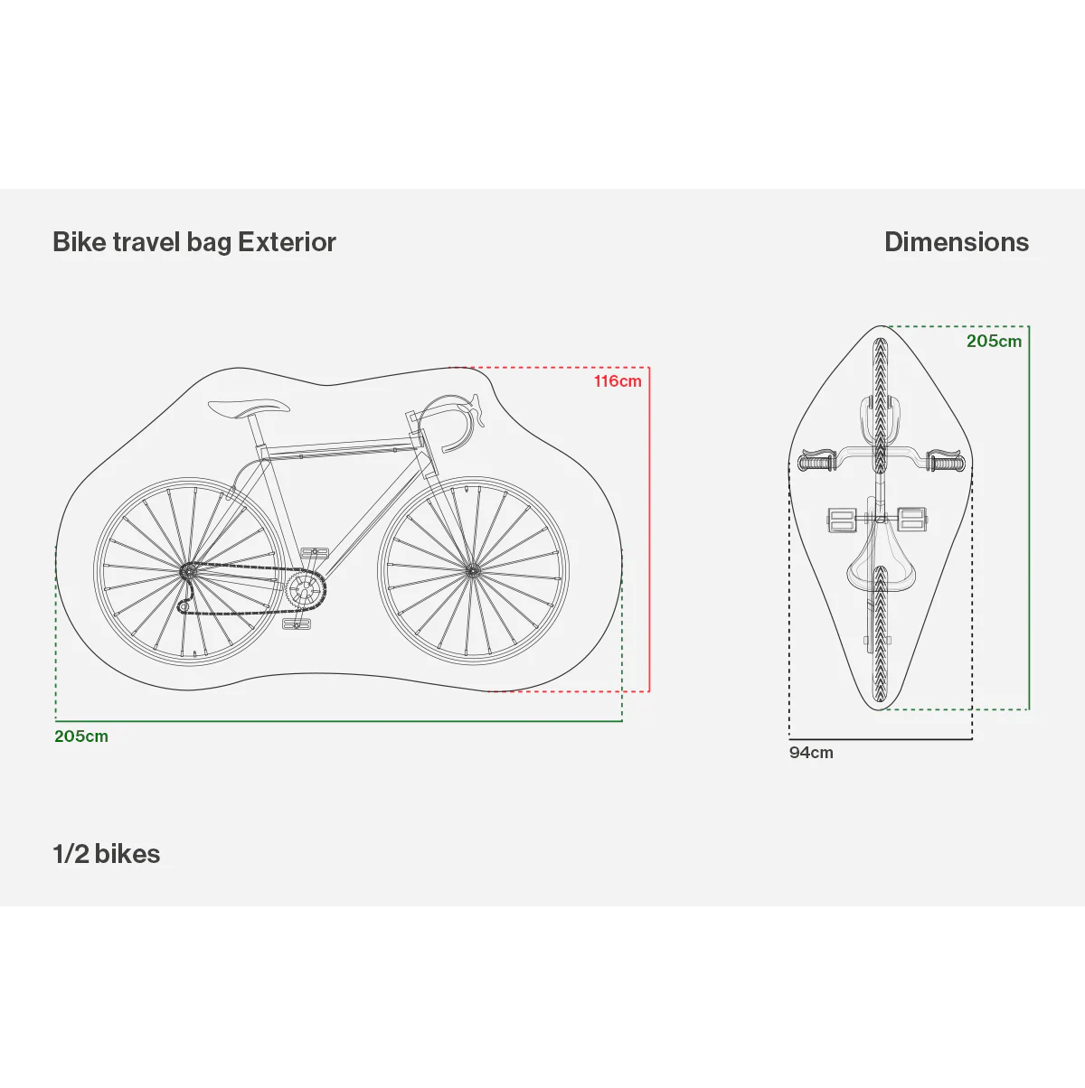 Housse de Protection pour Porte-Vélo BUDS CAR BIKE RACK AND RAIN COVER 1/2 Vélos