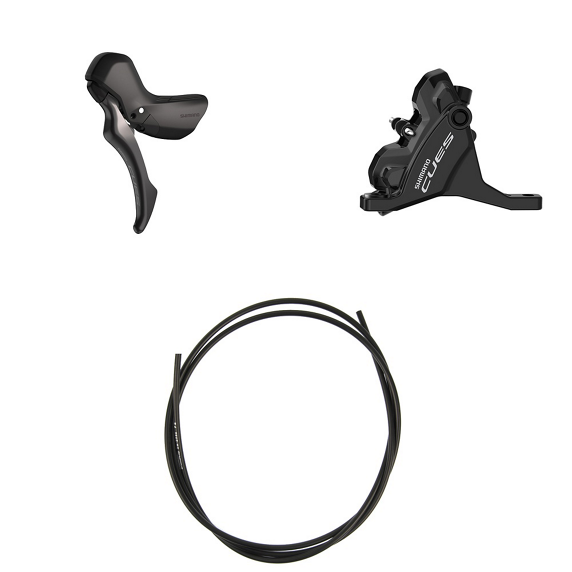 Bremshebel links und Bremssattel vorne SHIMANO CUES U6030 Mono Flatmount Ohne Scheibe