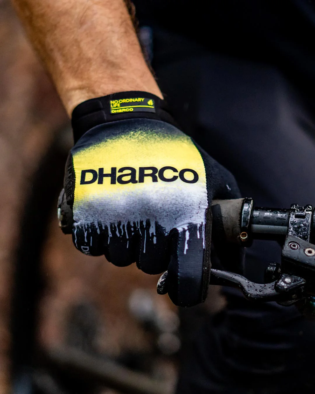 Handschuhe DHARCO RACE ACID RAIN Schwarz/Gelb
