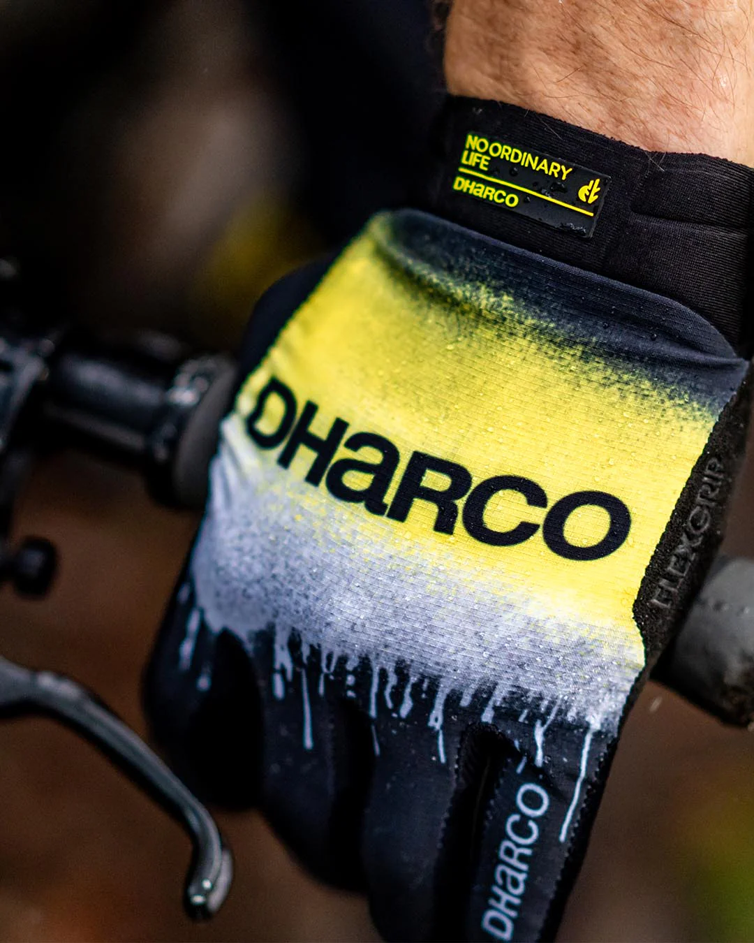 Handschuhe DHARCO RACE ACID RAIN Schwarz/Gelb