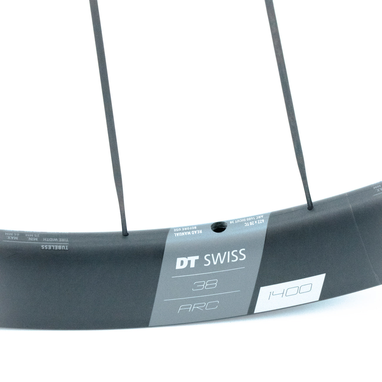 Paar DT SWISS ARC 1400 DICUT 38 DISC Tubeless Ready (Center Lock) Laufräder