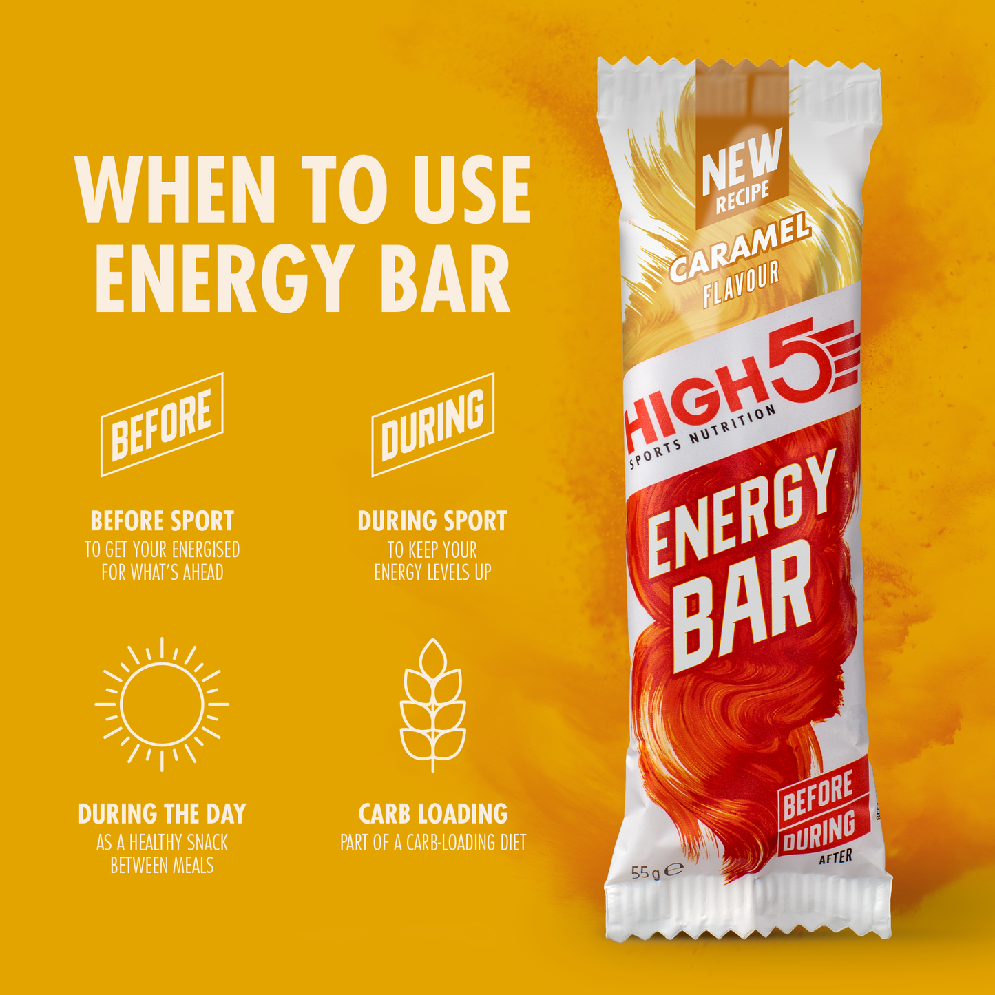 HIGH5 ENERGY BAR Energie-Riegel (55g) Karamell