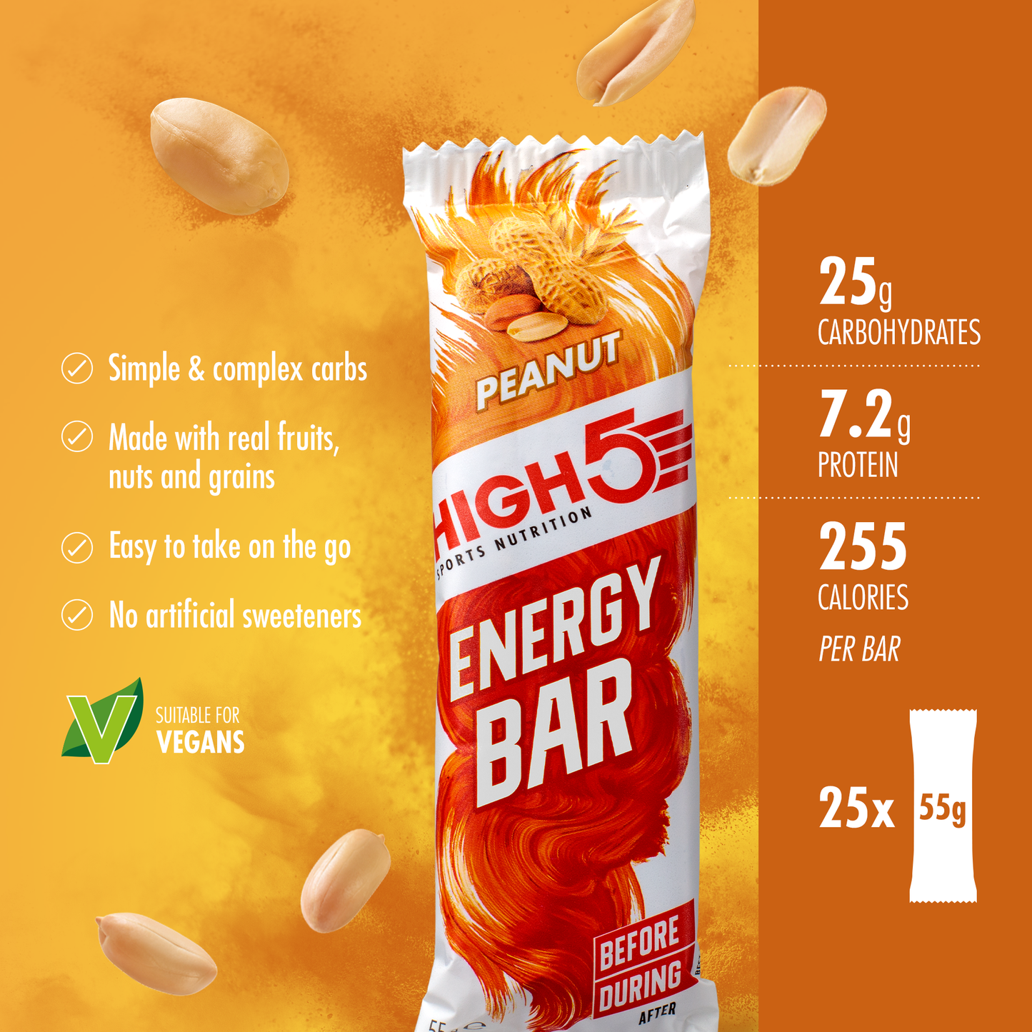 HIGH5 ENERGY BAR Energie-Riegel (55g) Erdnuss