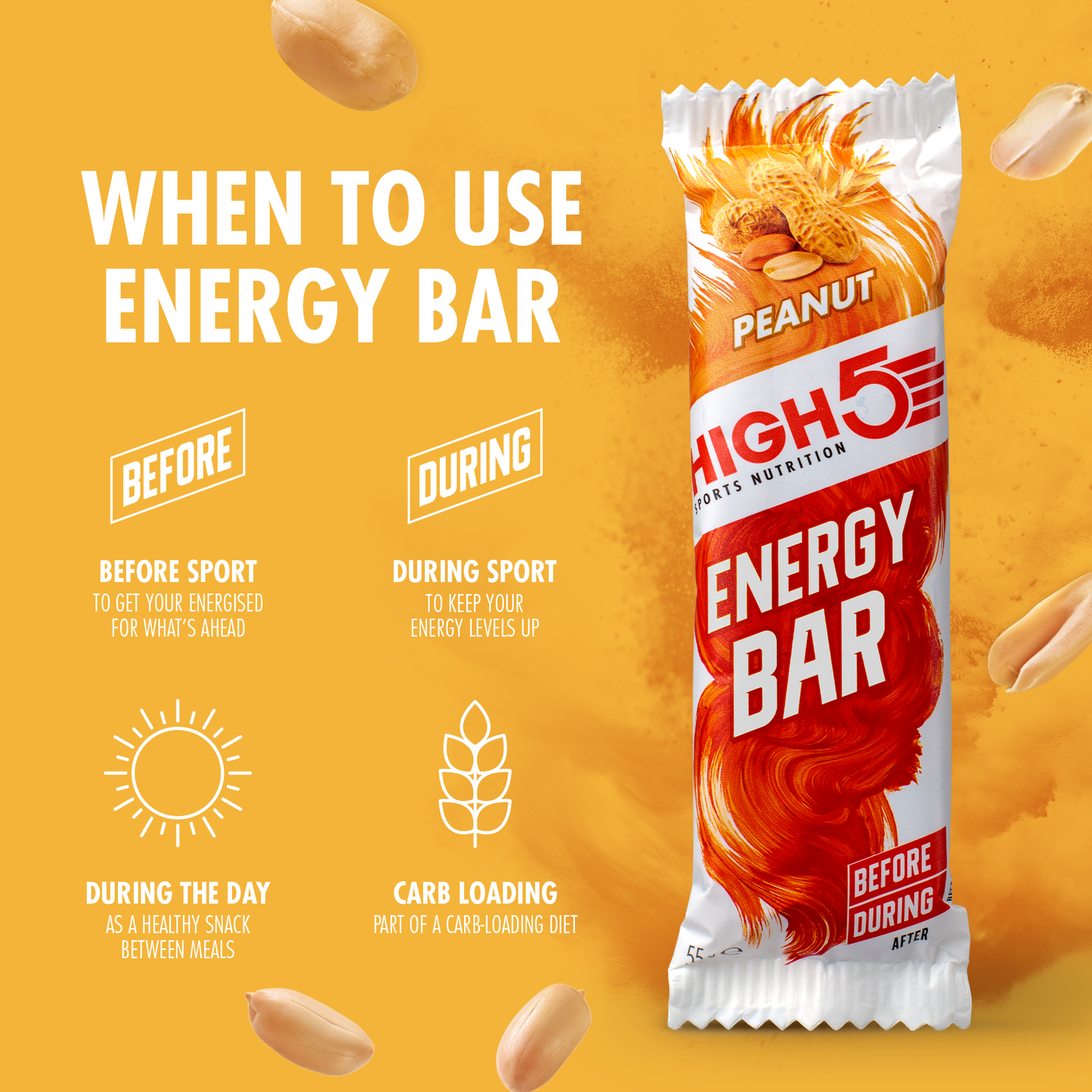 HIGH5 ENERGY BAR Energie-Riegel (55g) Erdnuss