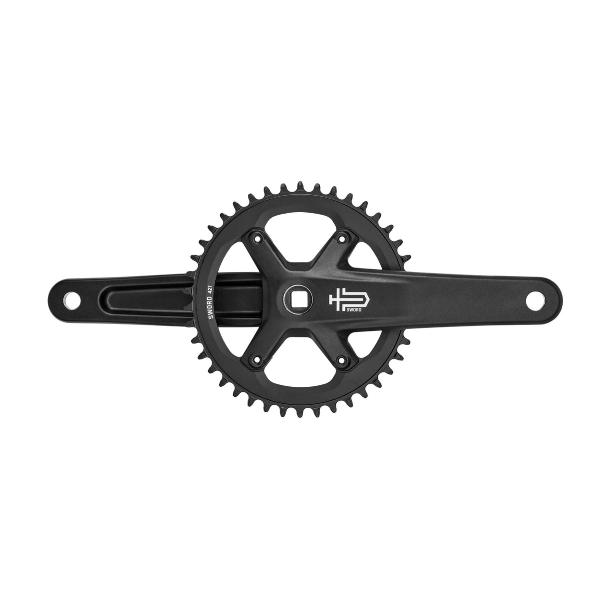 Kurbelgarnitur MICROSHIFT SWORD BLACK 1x mit 42 Zähnen FC-G7900-42
