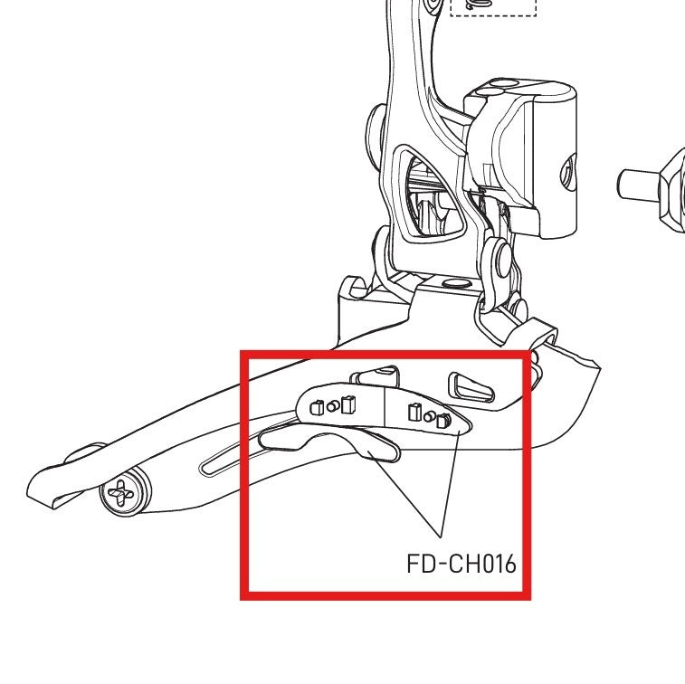 Einsatz für Gabel Vorderer Umwerfer CAMPAGNOLO CHORUS / CENTAUR / POTENZA 11V