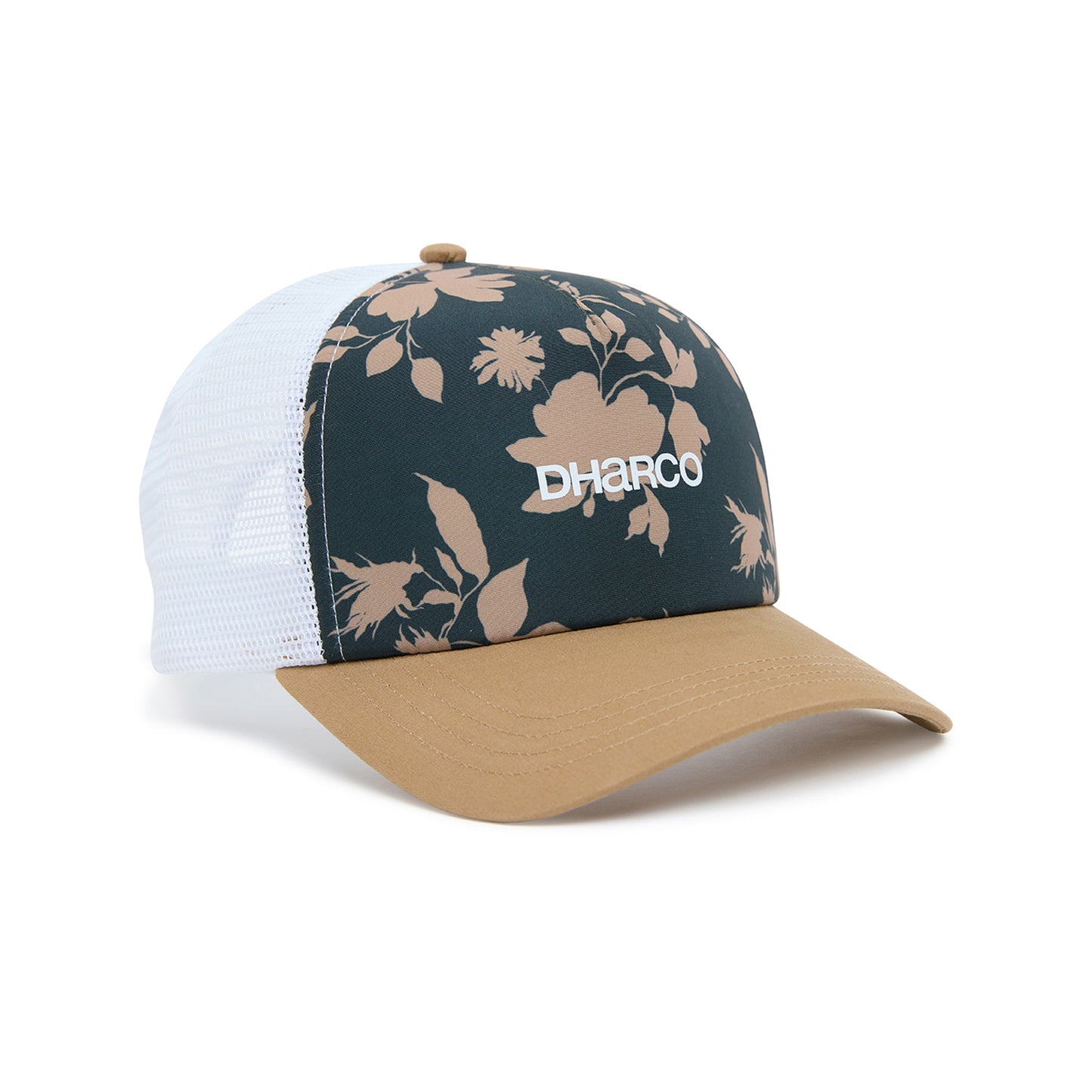DHARCO CURVED PEAK TRUCKER Mütze Braun/Weiß