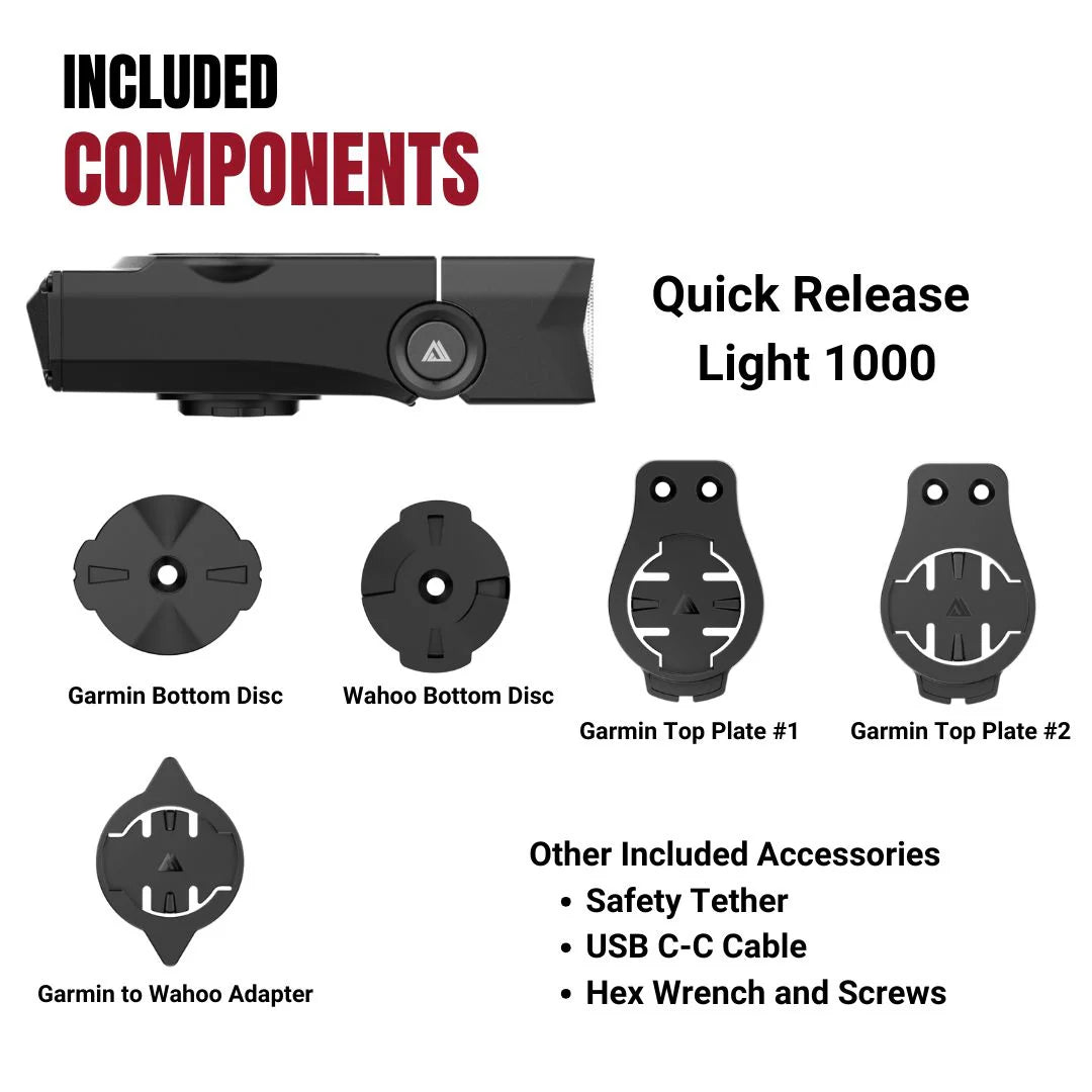 KOM CYCLING QUICK RELEASE LIGHT 1000 Frontbeleuchtung