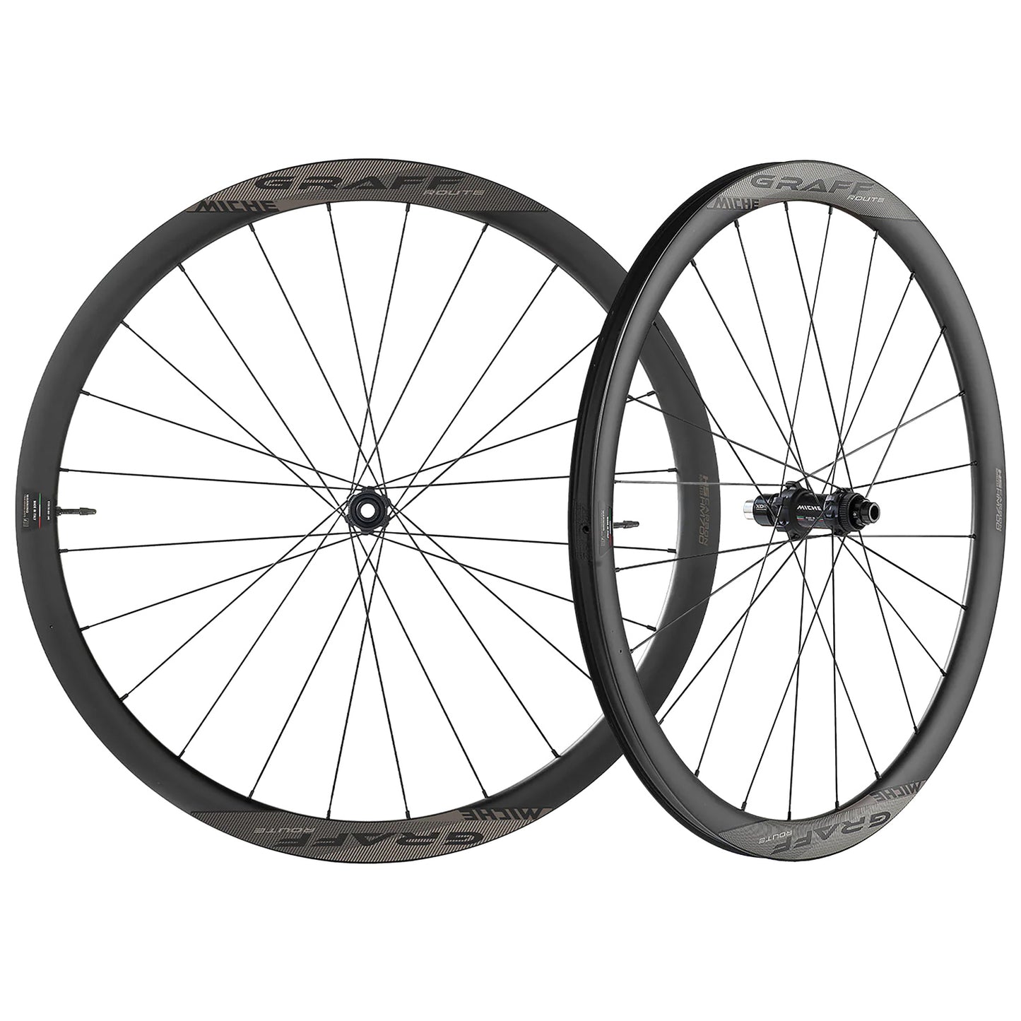 Laufradpaar MICHE GRAFF CARBONE DISC Tubeless Ready (Center Lock)