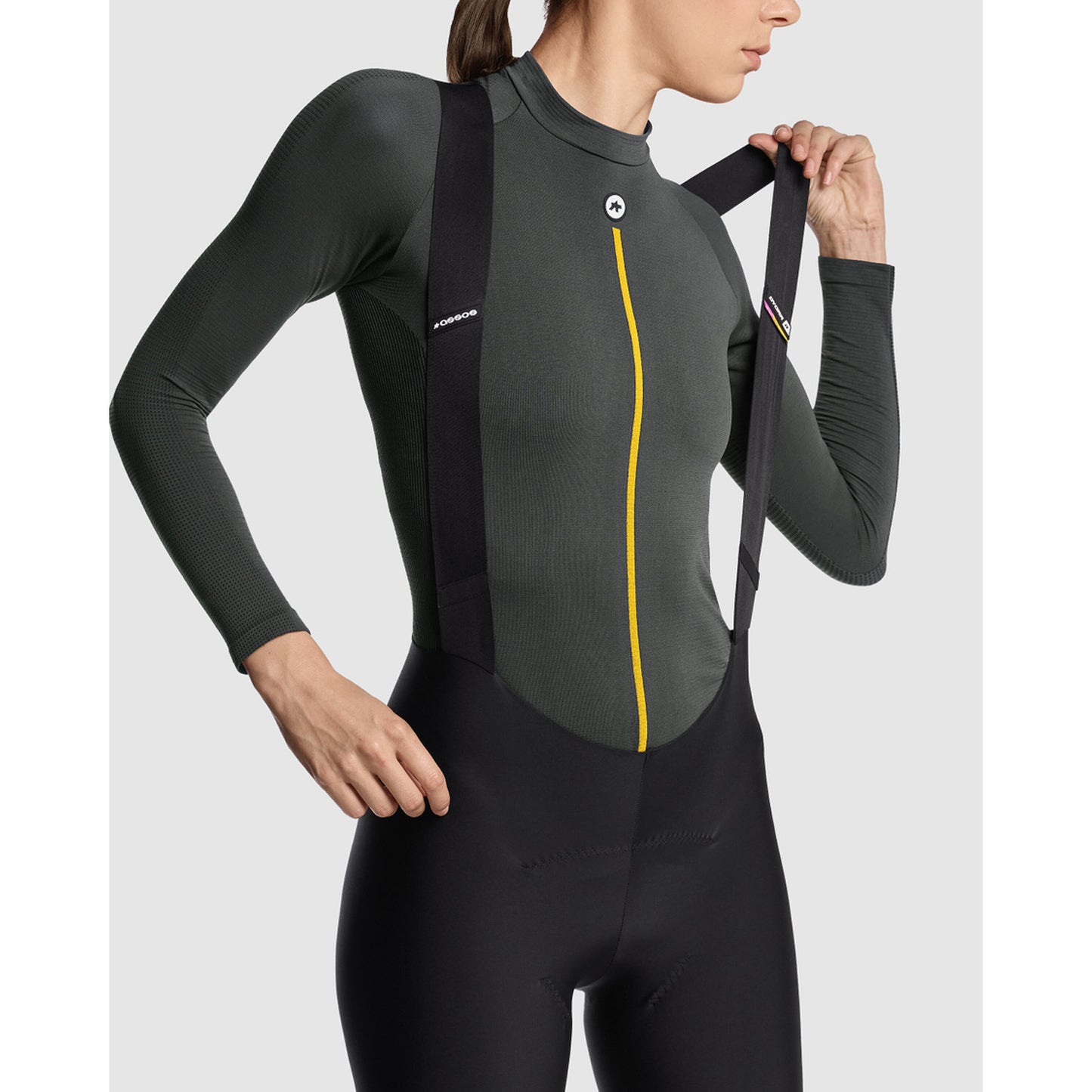 Unterwäsche ASSOS WOM P1 Longsleeve Frau Anthrazit Grey