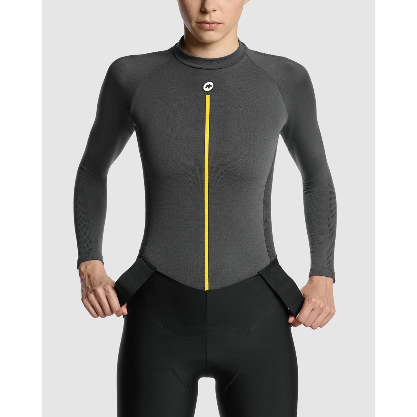 Unterwäsche ASSOS WOM P1 Longsleeve Frau Anthrazit Grey