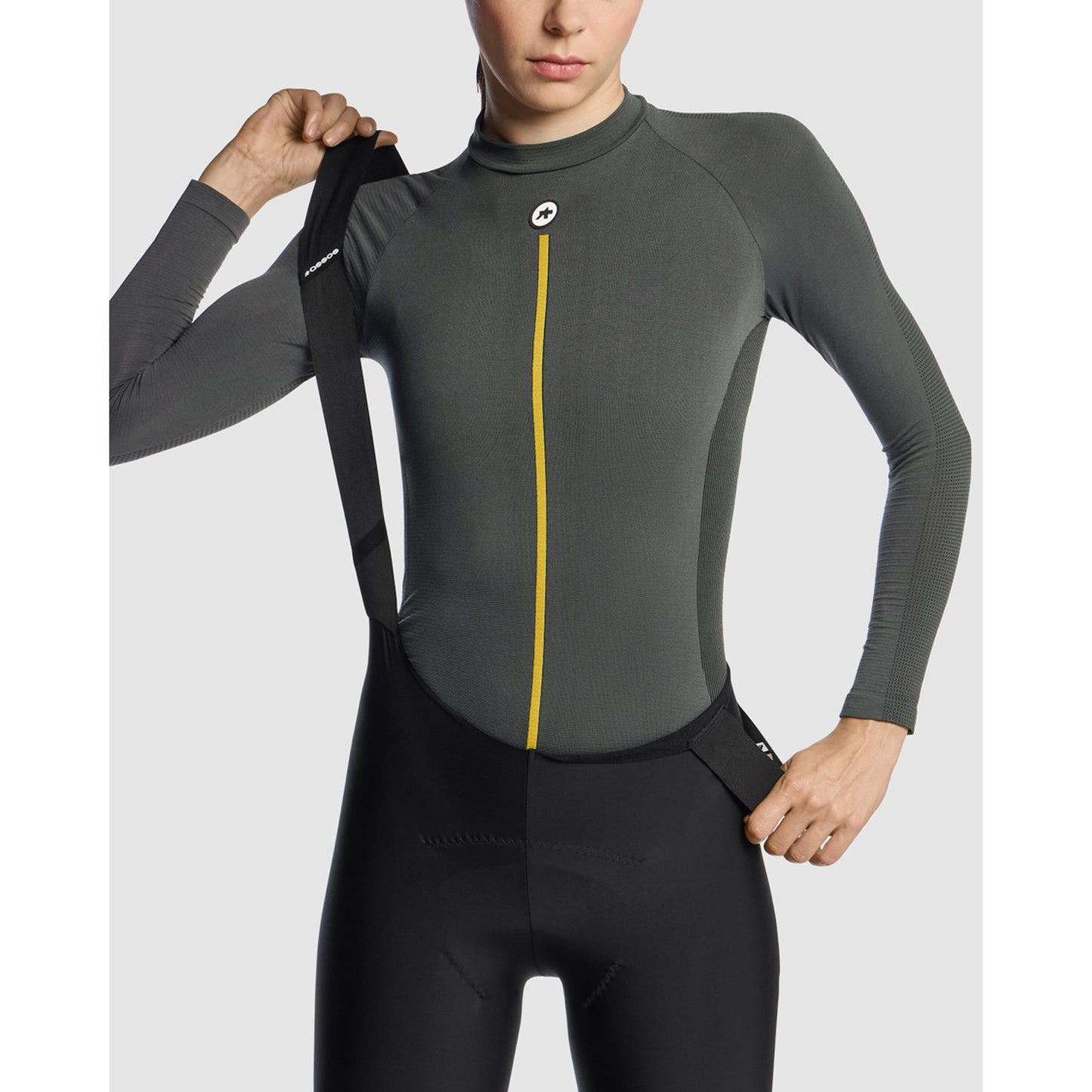 Unterwäsche ASSOS WOM P1 Longsleeve Frau Anthrazit Grey