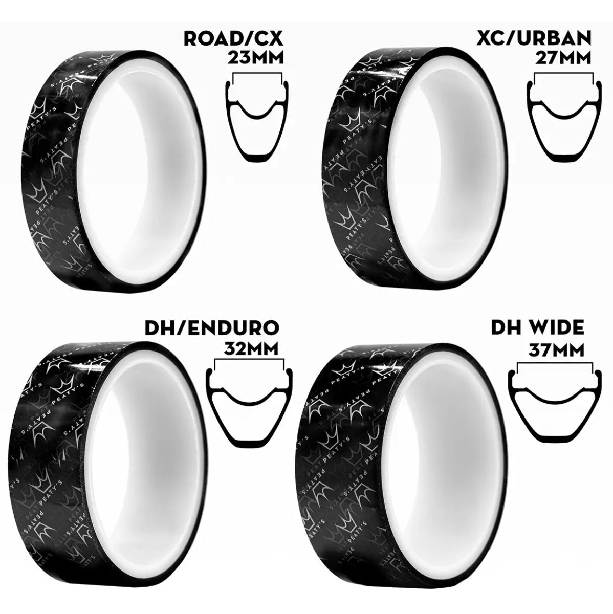 PEATY'S HOLESHOT RIM TAPE Tubeless Adhesive Felgenband (10 m)