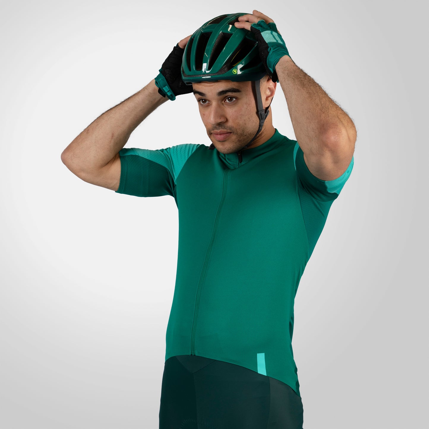 Maillot ENDURA FS260 Manches Courtes Vert/Turquoise