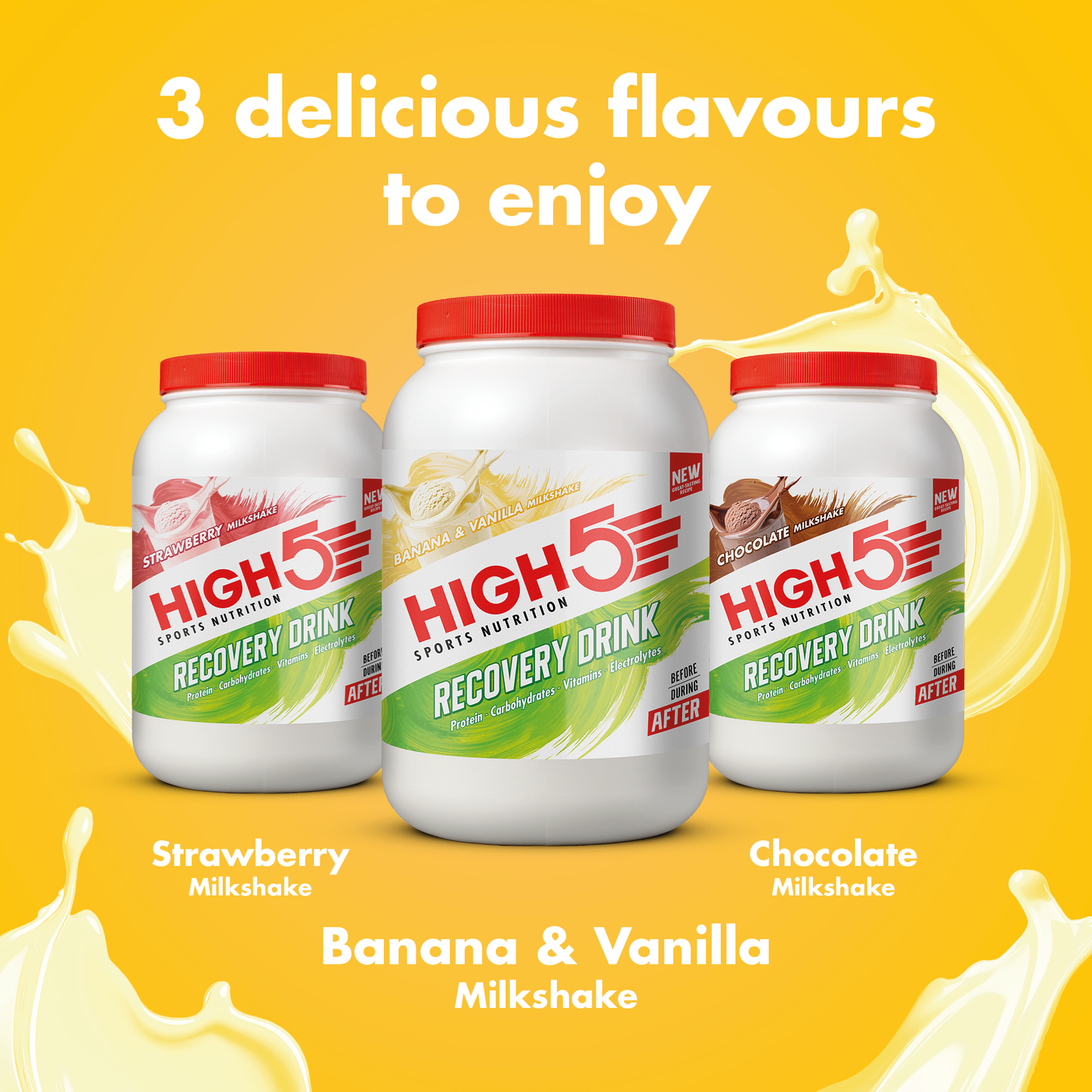 Erholungsgetränk HIGH5 RECOVERY DRINK (450g) Banane Vanille Milkshake
