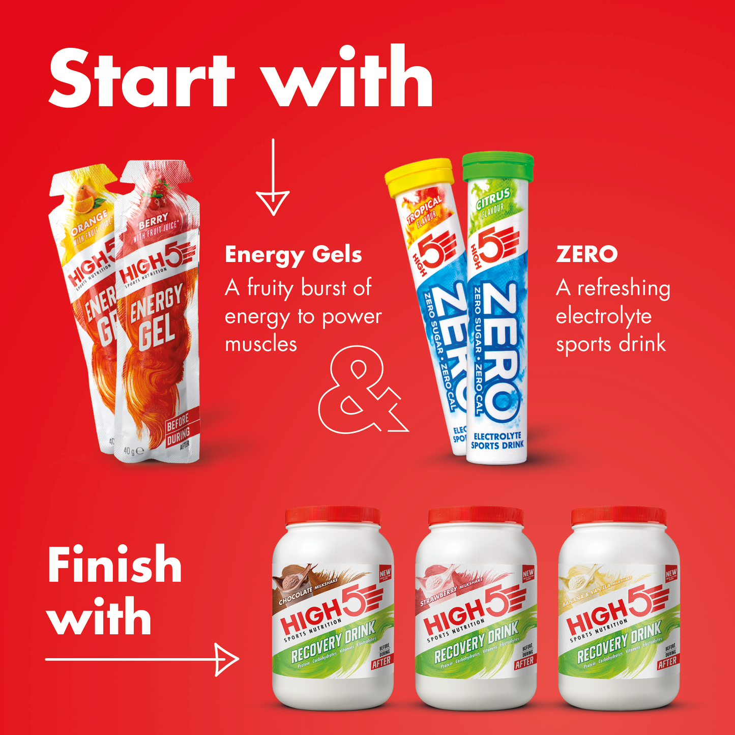Erholungsgetränk HIGH5 RECOVERY DRINK (450g) Banane Vanille Milkshake