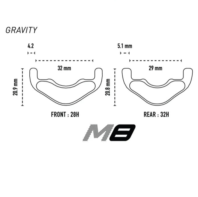 Felge Avant ENVE M8 29" 32mm