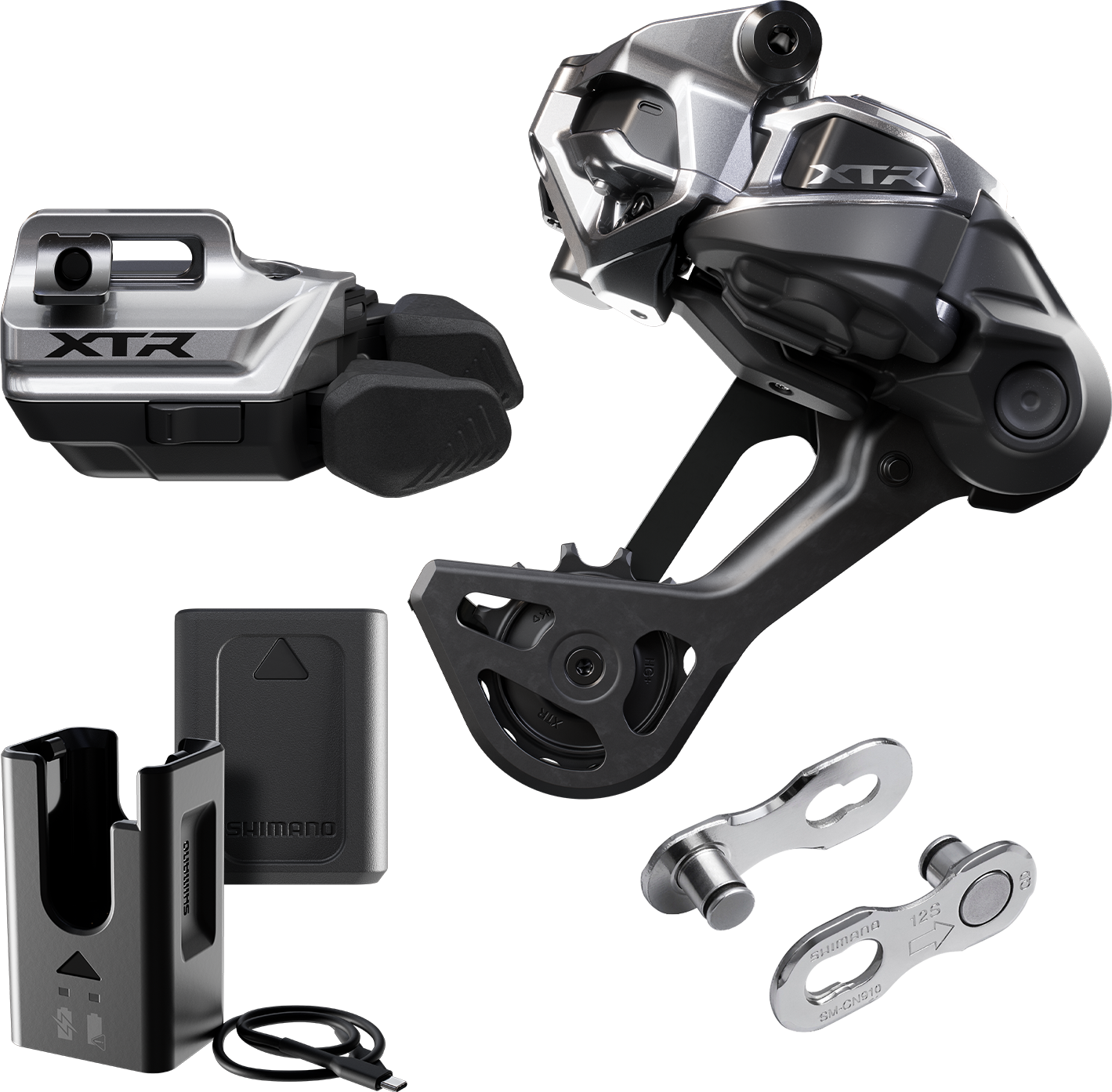 Upgrade Kit SHIMANO XTR Di2 Wireless M9250-SGS Langer Gabelkopf Montage Hebel