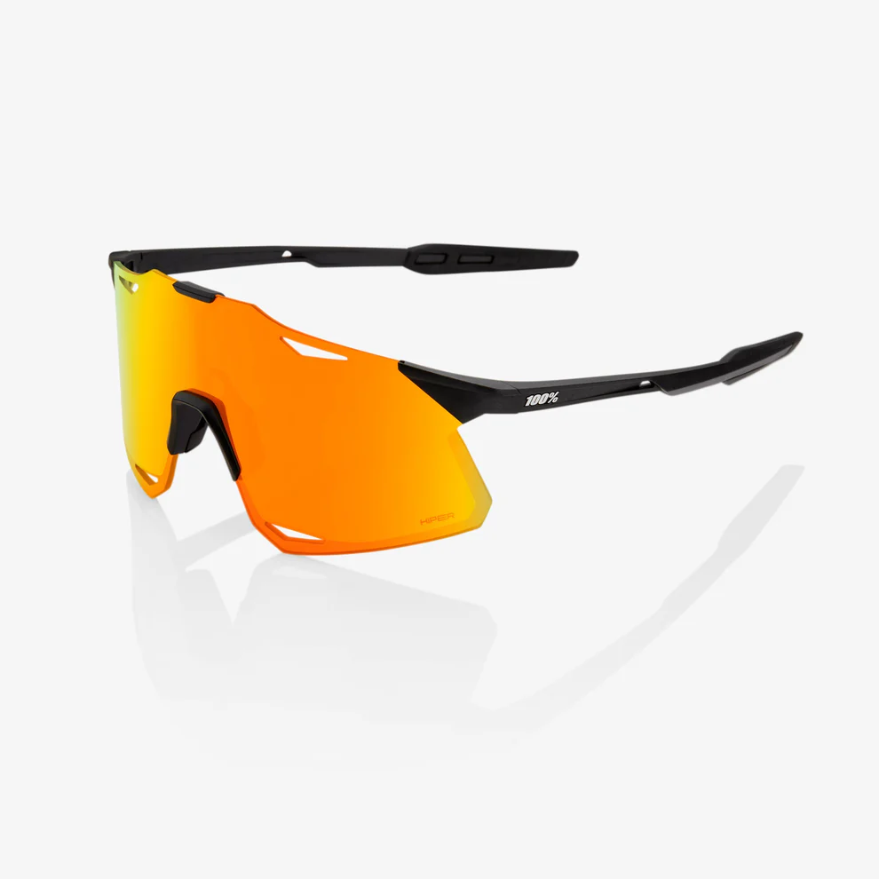 100% HYPERCRAFT Brille Schwarz Matt Hiper Red Mirror