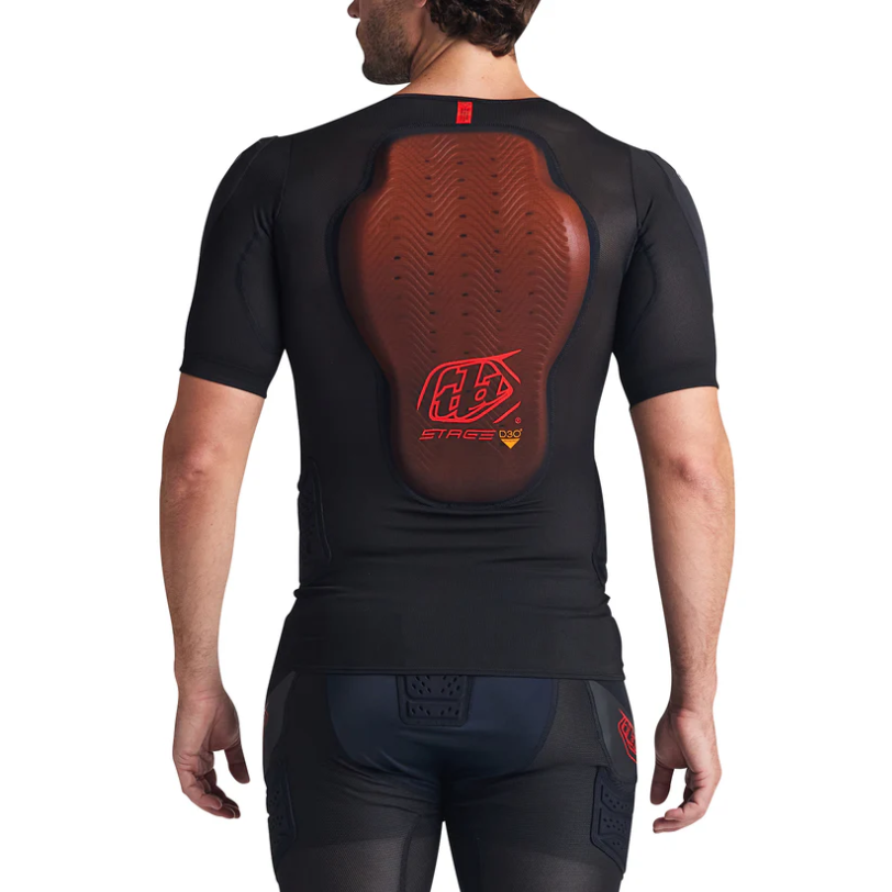 T-Shirt de Protection TROY LEE DESIGNS STAGE GHOST D3O Manches Courtes Noir