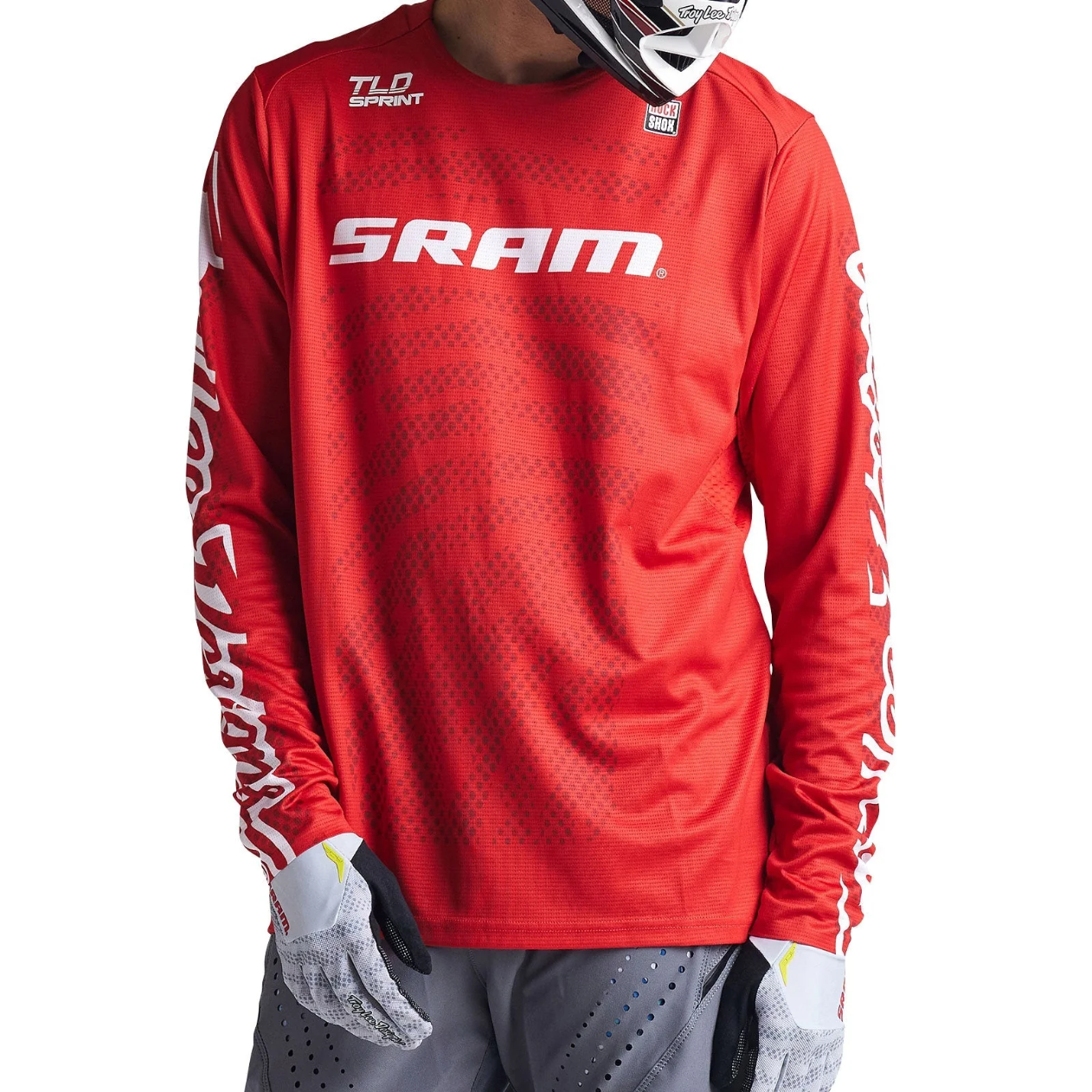 Maillot TROY LEE DESIGNS SPRINT SRAM Manches Longues Rouge