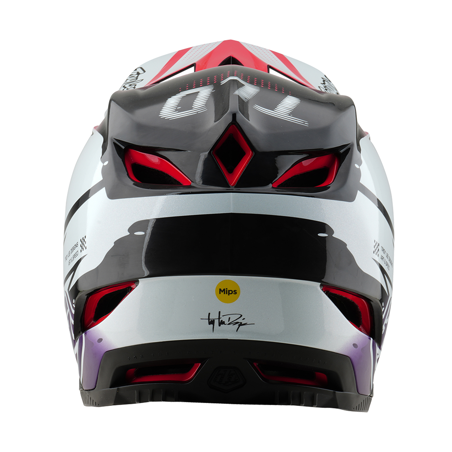 Casque VTT TROY LEE DESIGNS D4 CARBON MIPS Drip Blanc