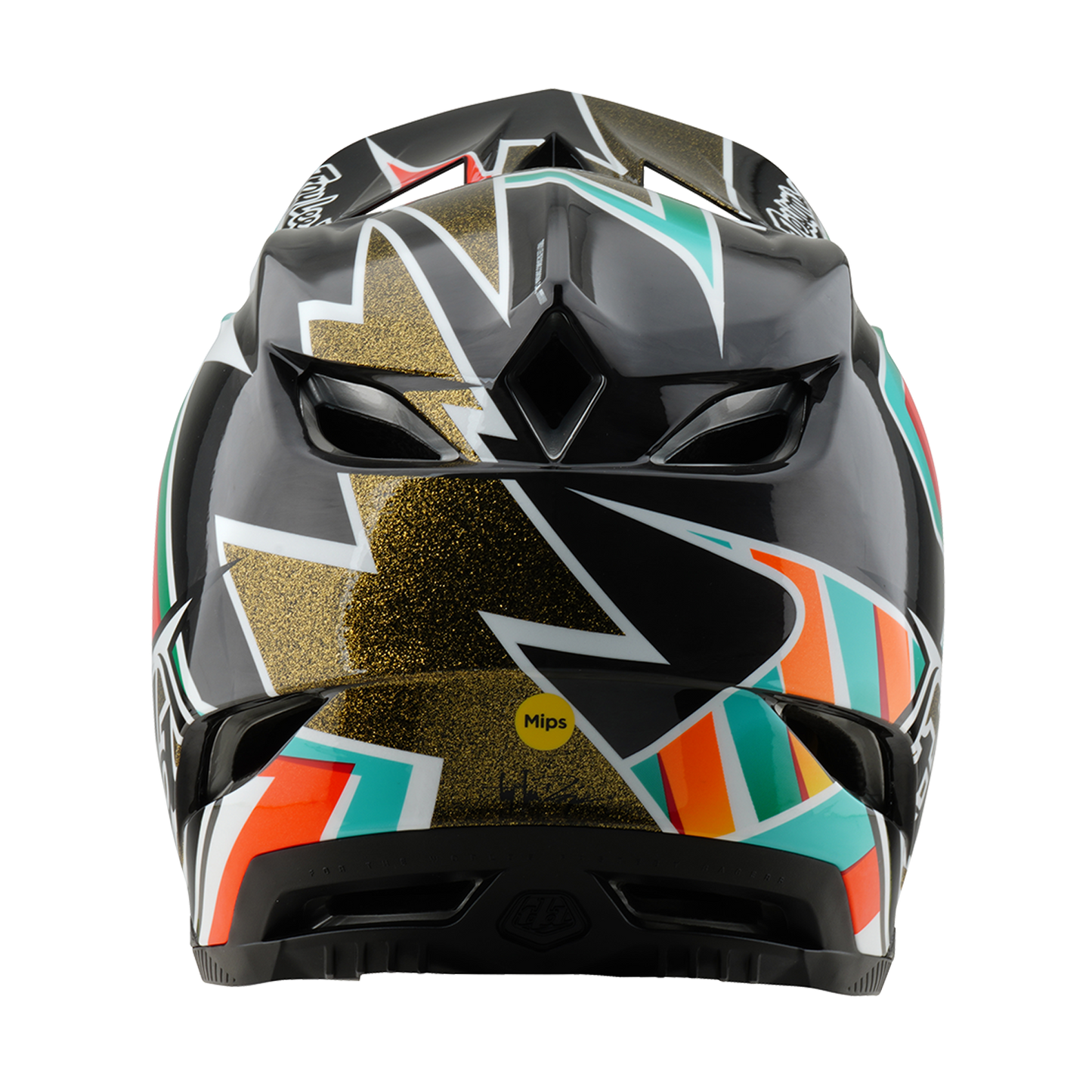 MTB-Helm TROY LEE DESIGNS D4 CARBON MIPS FRAMES Schwarz/Gold