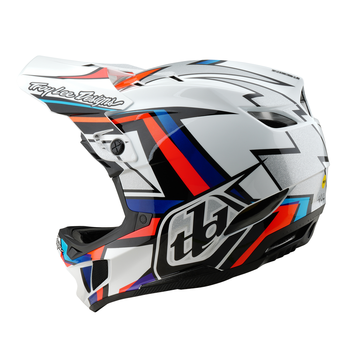 Casque VTT TROY LEE DESIGNS D4 COMPOSITE FRAMES Blanc/Gris