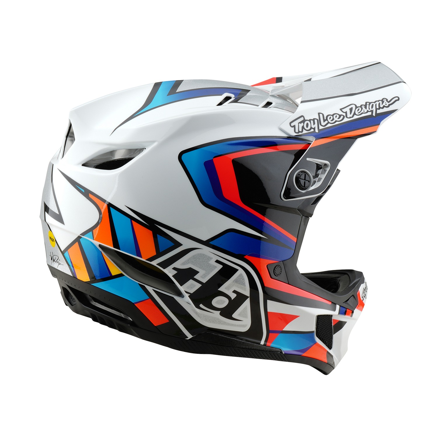 Casque VTT TROY LEE DESIGNS D4 COMPOSITE FRAMES Blanc/Gris