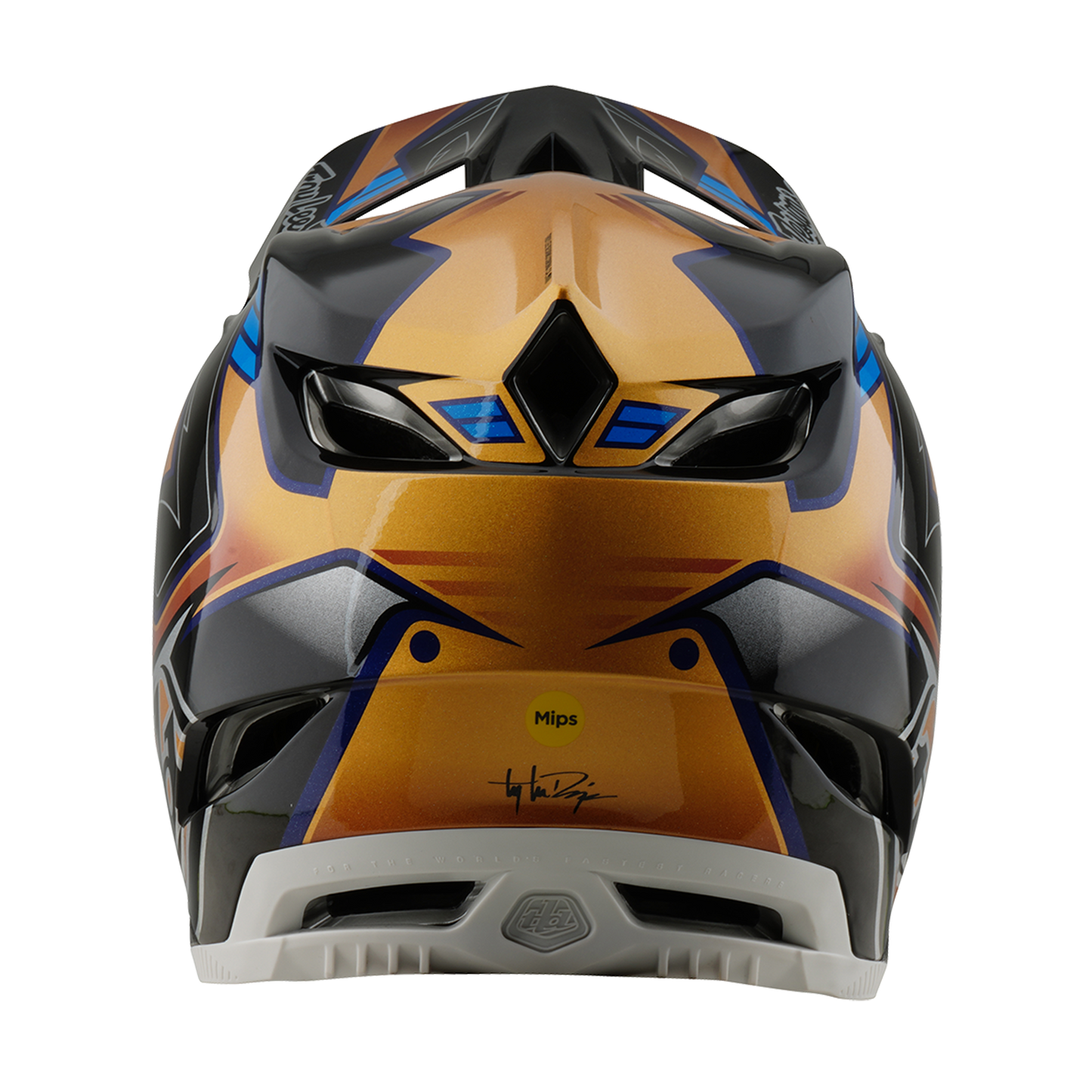 MTB-Helm TROY LEE DESIGNS D4 COMPOSITE MIPS ROYALTY Schwarz/Gold