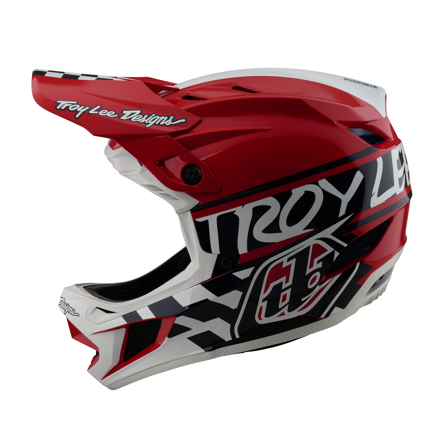 MTB-Helm TROY LEE DESIGNS D4 POLYACRYLITE FIFTY 50 Weiß/Rot