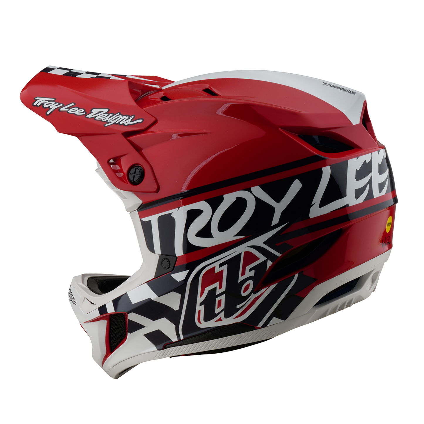 MTB-Helm TROY LEE DESIGNS D4 POLYACRYLITE FIFTY 50 Weiß/Rot