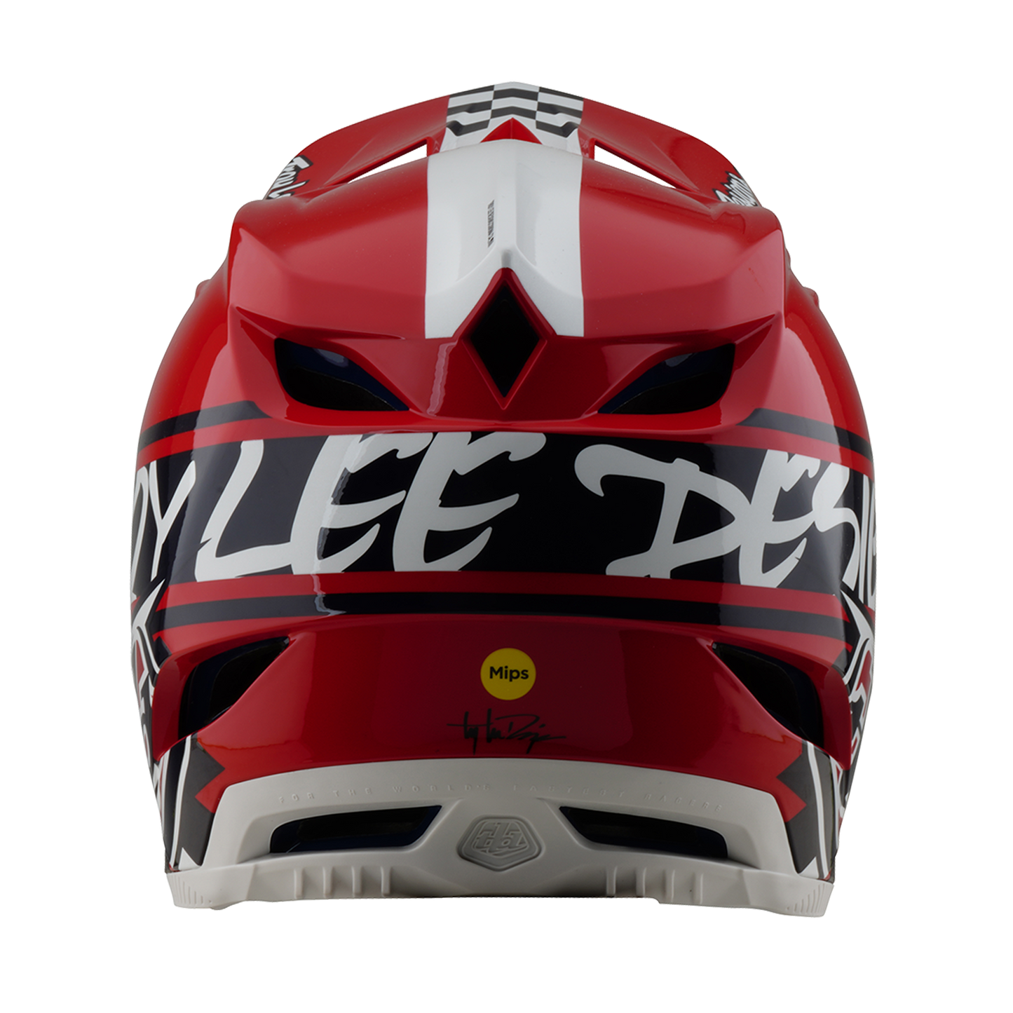 MTB-Helm TROY LEE DESIGNS D4 POLYACRYLITE FIFTY 50 Weiß/Rot